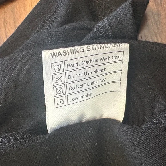 Soft Boho Mandala Hooded Long Sleeve Top 🌙 Black Witchy Yoga Shirt Size L - Picture 8 of 8